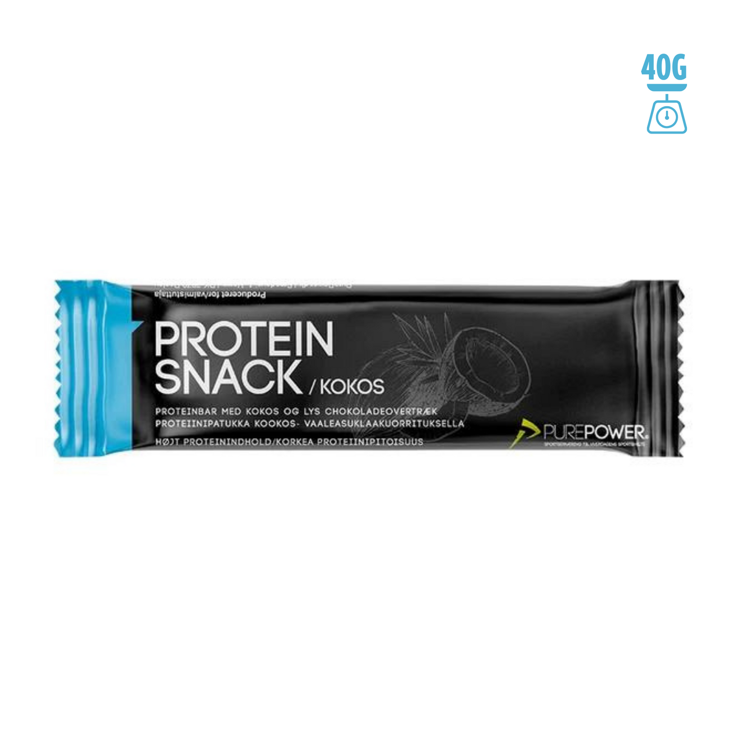 PurePower Proteinbar Coconut Chocolate coated (12x40g) DATOVARE