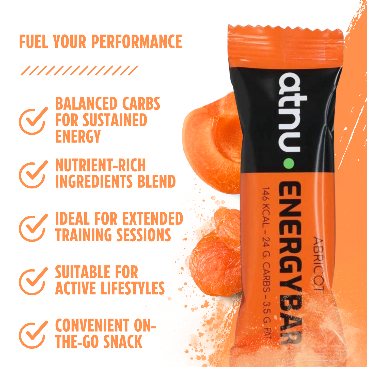 ATNU Energibar Abricot (40g) 12 stk.