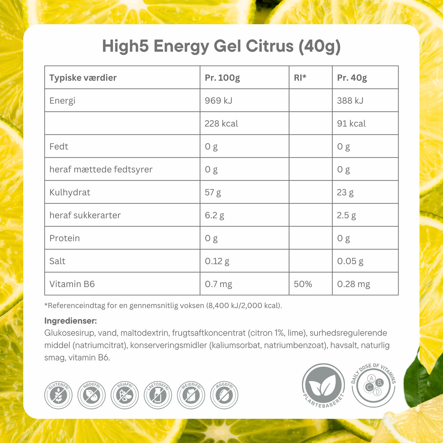 High5 Energigel Citrus (20x40g) Datovare