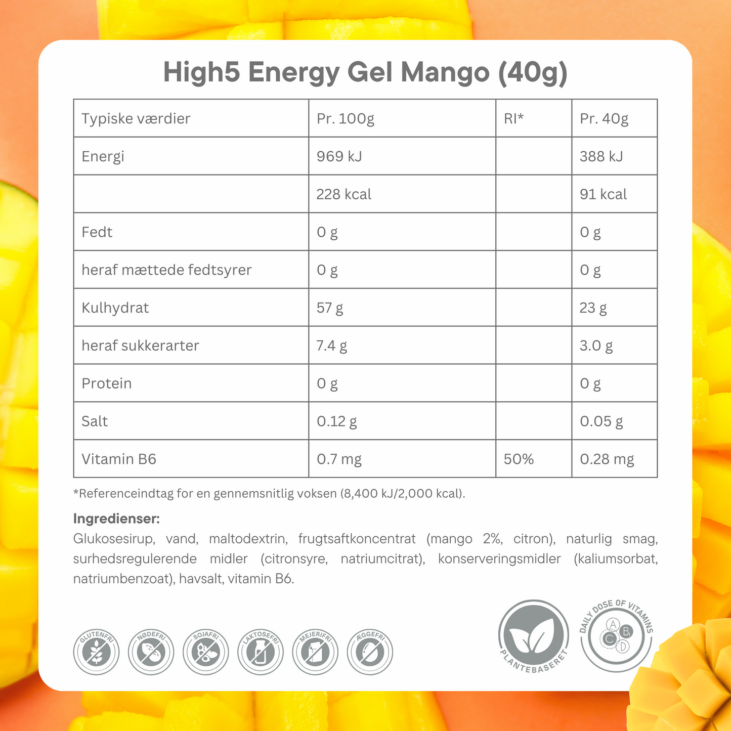 High5 Energigel Blackcurrant 40 g x 20 stk. DATOVARE