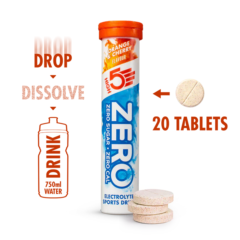 High5 ZERO Elektrolyttabs Orange & Cherry (8x20 tabs)