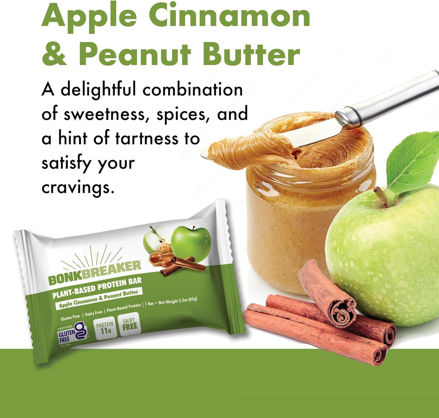 Bonk Breaker Proteinbar Apple Cinnamon & Peanut Butter (12x62g) DATOVARE