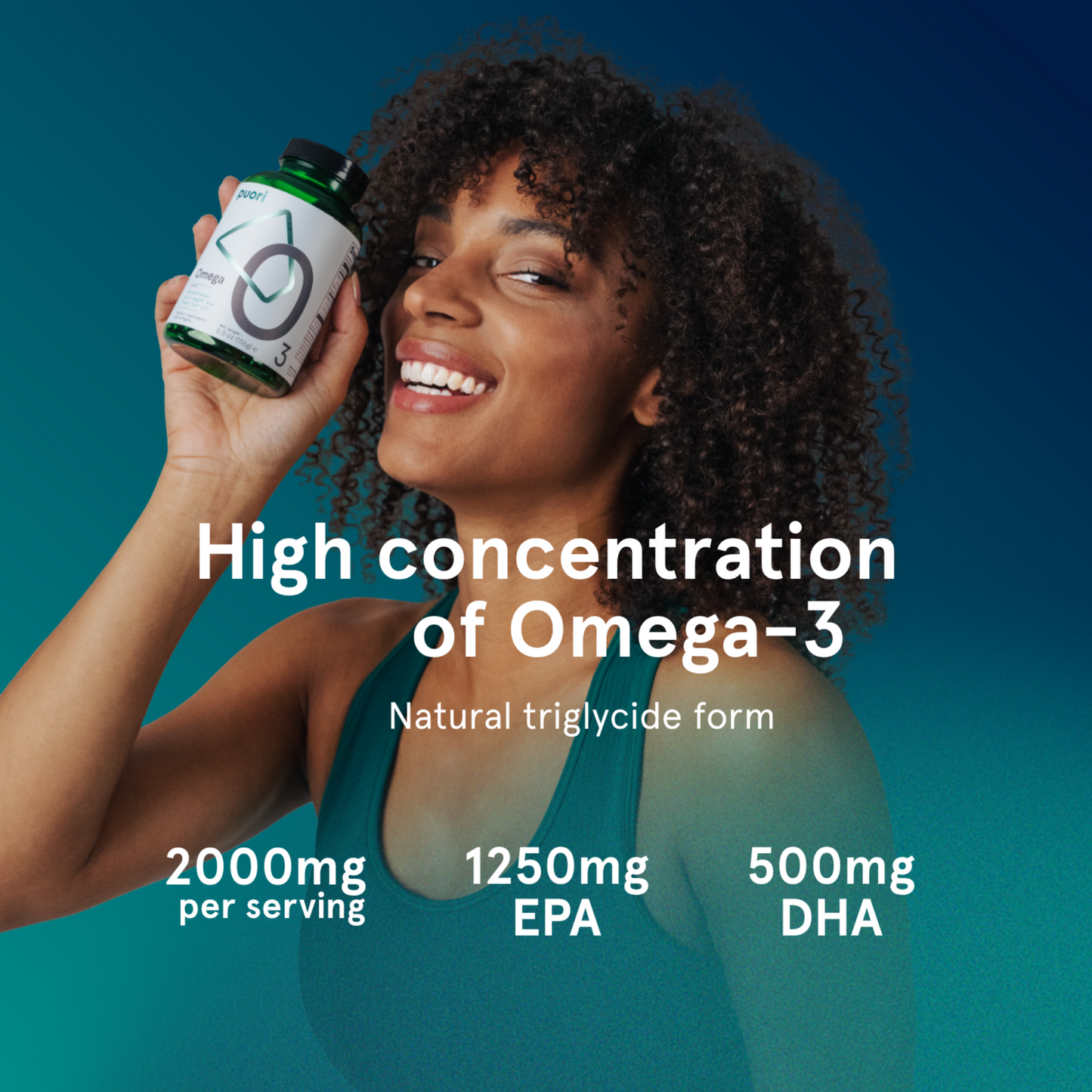 Puori Omega-3 Fiskeolie O3 (180 kapsler)