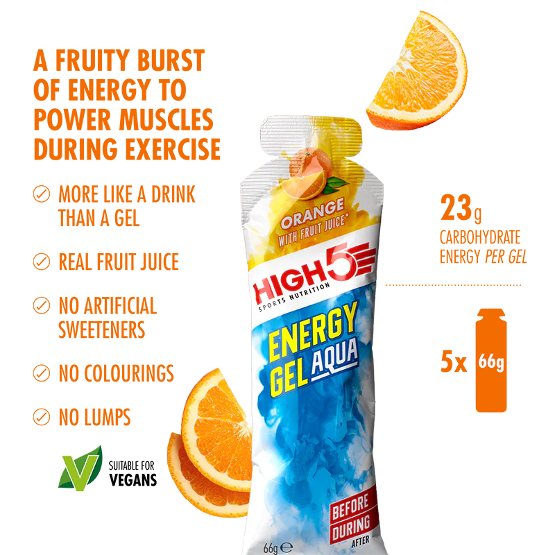 High5 Energigel Aqua Orange 5x66 g Datovare
