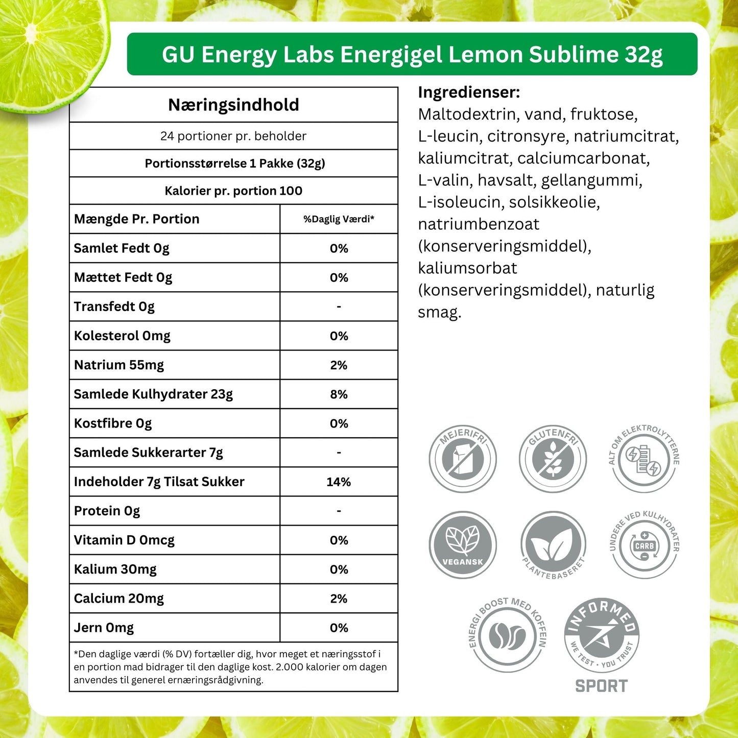 GU Energy Energigel Lemon Sublime (24 x 32g)
