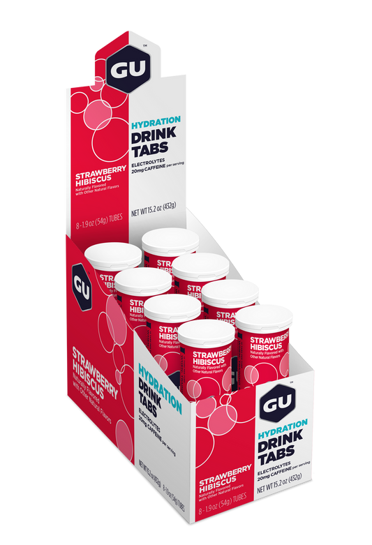 GU Energy Elektrolyttabs Strawberry Hibiscus (8 x 12 tabs)