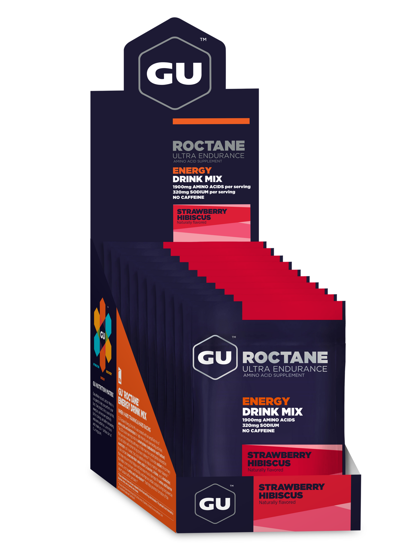 GU Energy Drink Roctane Strawberry Hibiscus (10x65g) DATOVARE