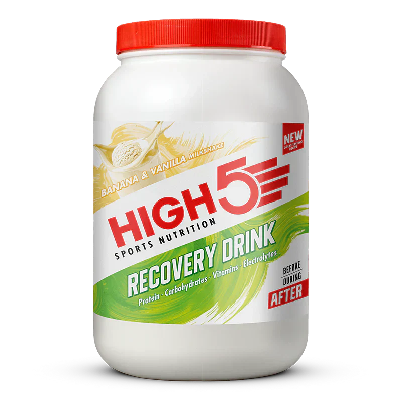 High5 Proteindrik Recovery Banan og Vanille Milkshake 1.6 kg