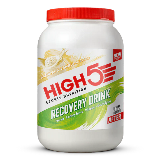 High5 Proteindrik Recovery Banan og Vanille Milkshake 1.6 kg
