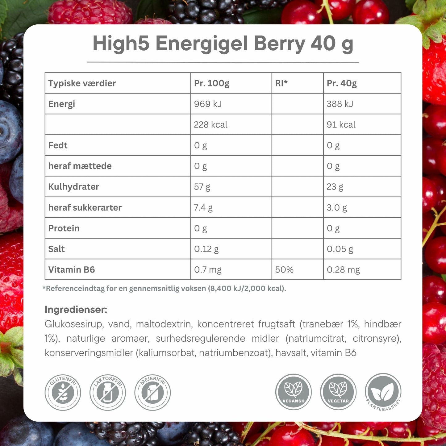 High5 Energigel Mixed Flavors box (20x40g)