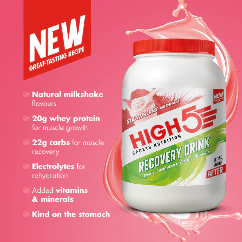 High5 Proteindrik Recovery Strawberry MIlkshake 1.6 kg
