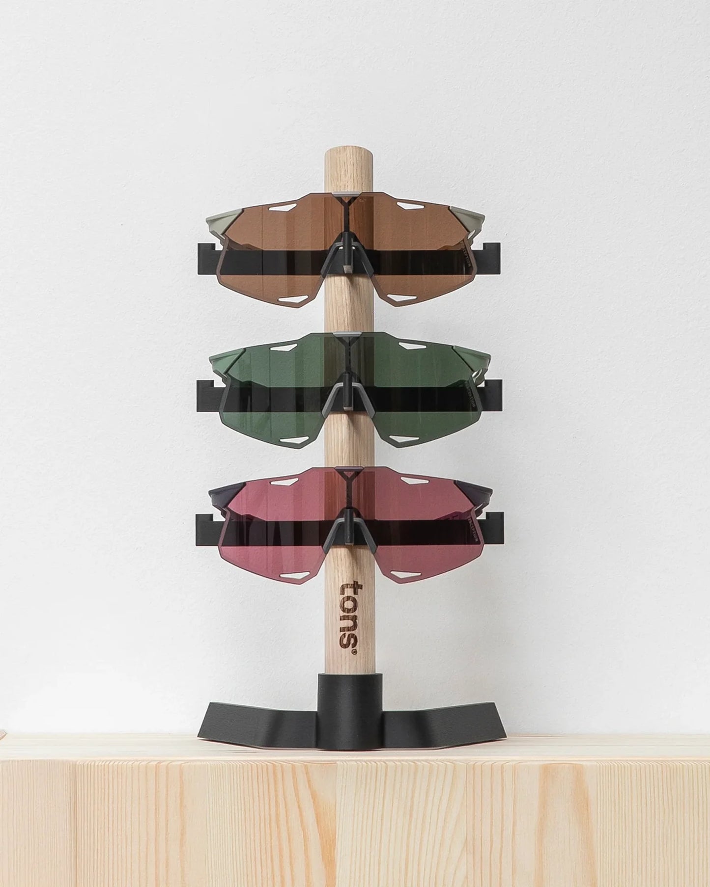 Tons Desk Organiser 3x Glasses Natural Oak