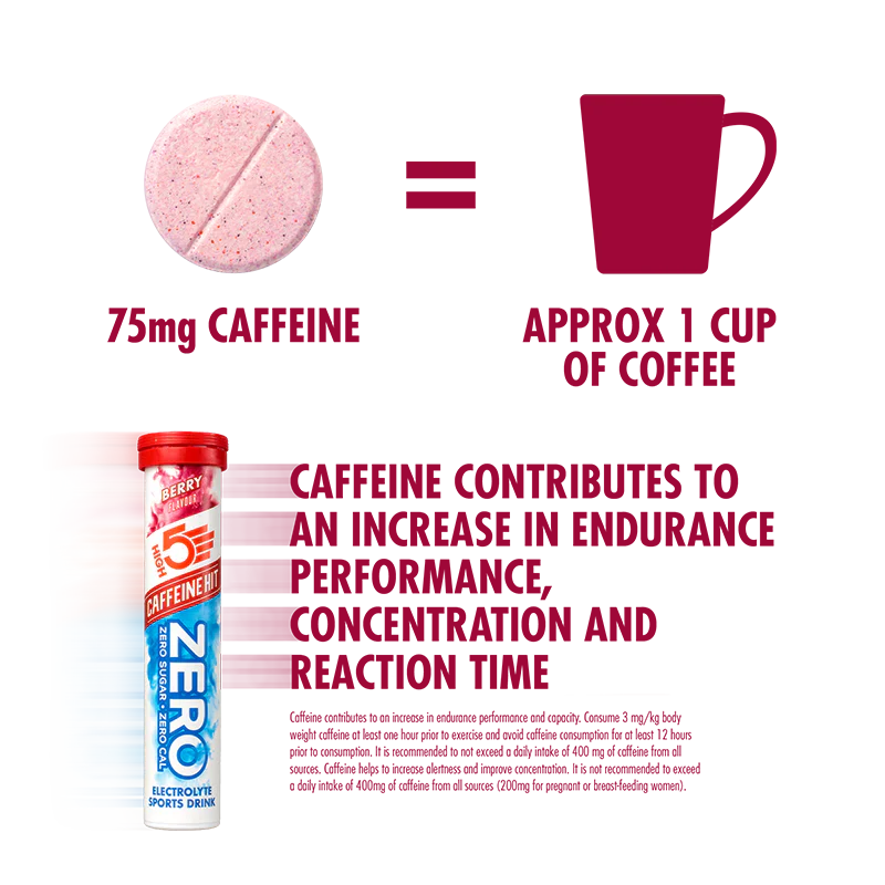 High5 Elektrolyttabs ZERO Berry Caff  (8x20 tabs) Datovare