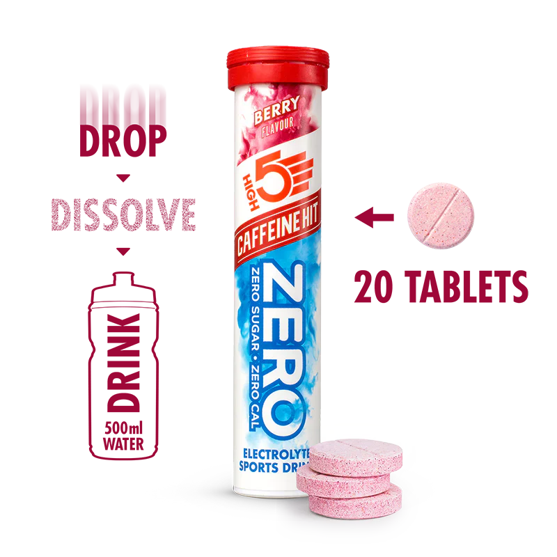 High5 Elektrolyttabs ZERO Berry Caff  (8x20 tabs) Datovare