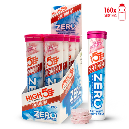 High5 Elektrolyttabs ZERO Pink Grapefruit Caff  (8x20 tabs) Datovare