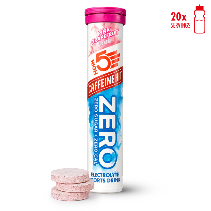 High5 Elektrolyttabs ZERO Pink Grapefruit Caffeine Hit (20 tabs) DATOVARE