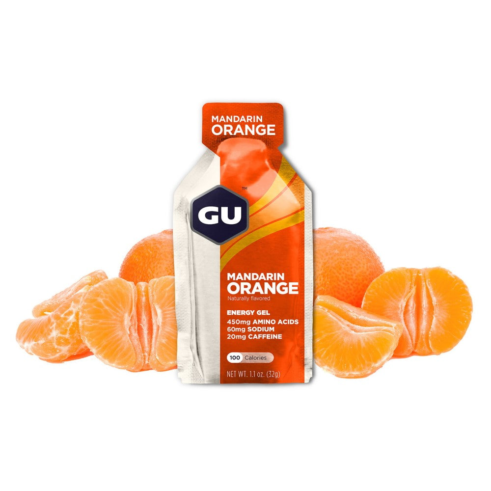 GU Energy Energigel Mandarin Orange med koffein (24 x 32g) DATOVARE